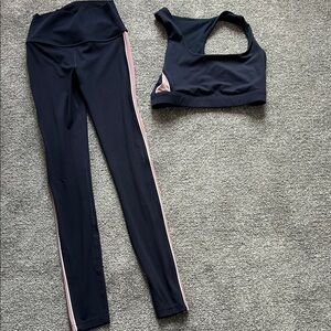 Splits 59 Margot Rigor Legging and Lexi sports bra indigo and blush
